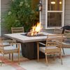 Silver Pine Cosmo Square Gas Fire Pit Table - Dinning Height