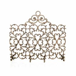 Ornamental Designs 3-Panel Arched Scroll Screen