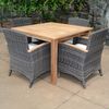 Three Birds Casual Bella Dining Collection - Brown Wicker Frame