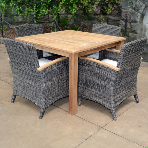 Three Birds Casual Bella Dining Collection - Brown Wicker Frame