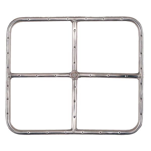 Stainless Steel Natural Gas Rectangular Fire Ring - 18" image number 0