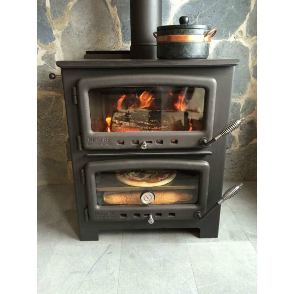 Cast iron stove with oven, wood burning stove, fireplace, cooker stove