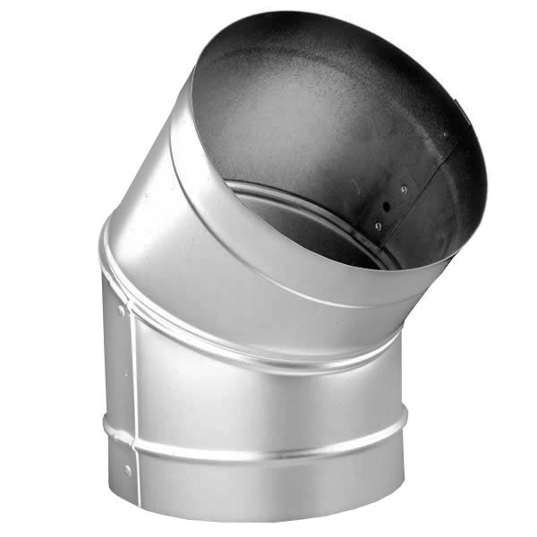 DuraBlack 8" Black Stainless Steel Elbow - 45 Degree