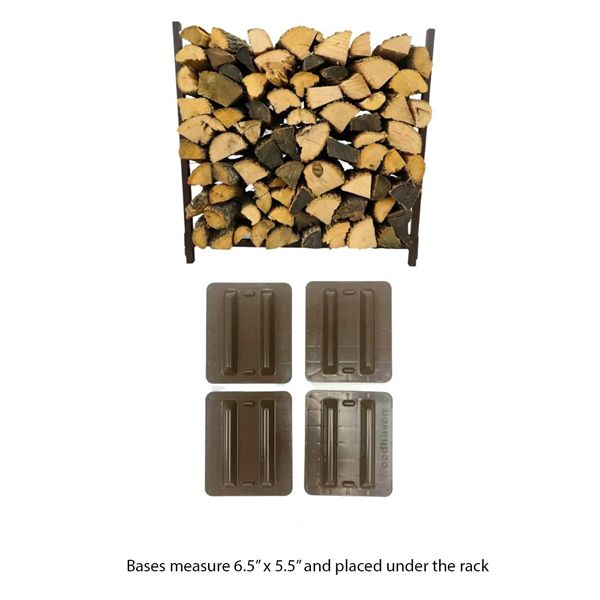 Woodhaven Black Firewood Rack - 3'