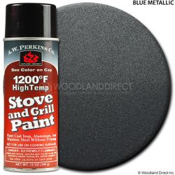 1200º  Blue Metallic Stove Paint-12 oz Spray On