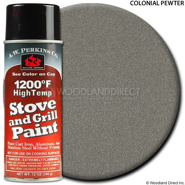 A.W. Perkins Colonial Pewter Spray On Stove Paint - Large image number 0
