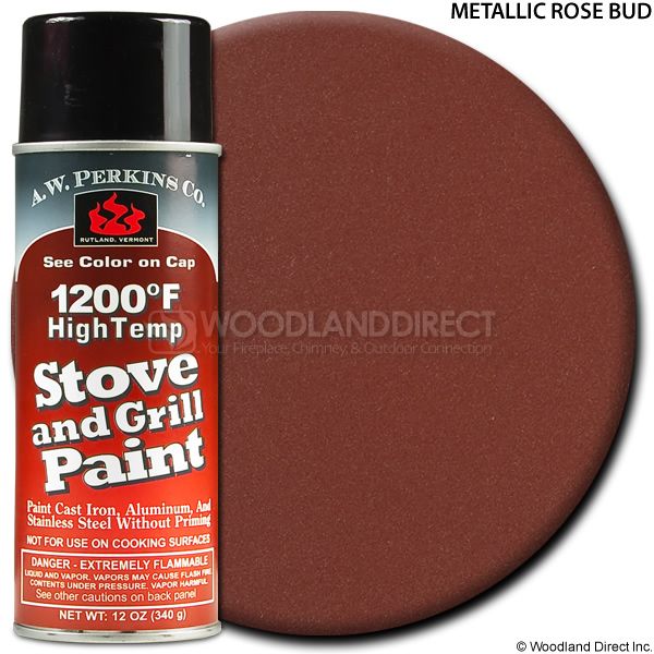A.W. Perkins Rosebud Metallic Spray On Stove Paint - Large