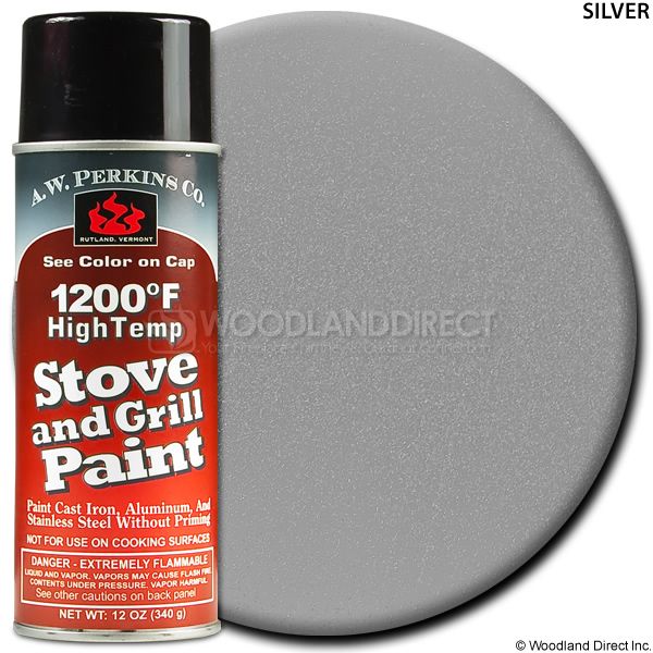 A.W. Perkins Silver Spray On Stove Paint - Large image number 0