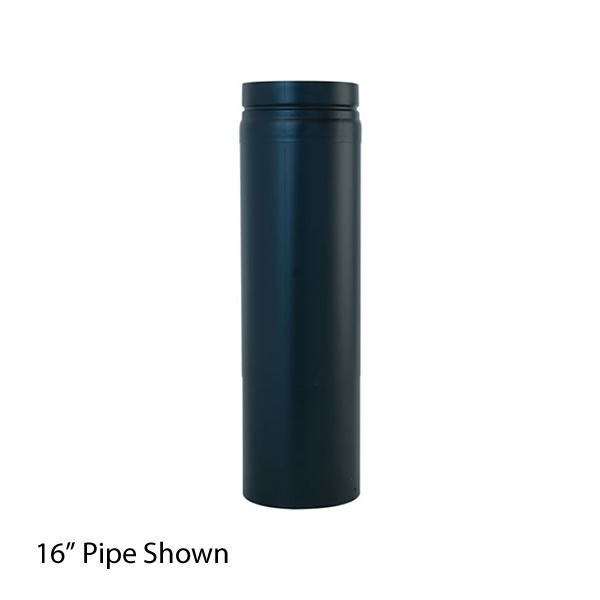 16" Painted Direct Vent Pipe Slip Section - 4" Dia image number 0