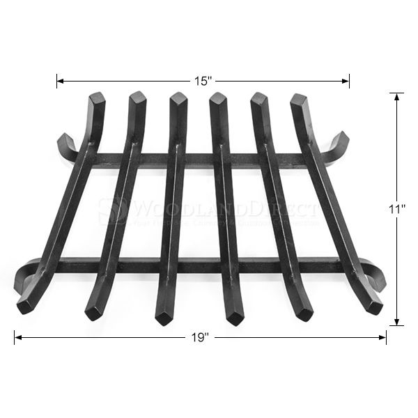 Oxford 5/8" Steel Zero Clearance Fireplace Grate - 19" image number 4