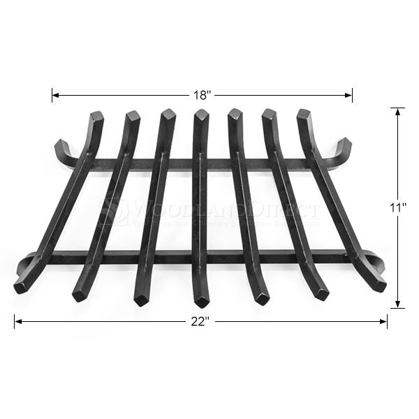 Oxford 5/8" Steel Zero Clearance Fireplace Grate - 22" image number 4