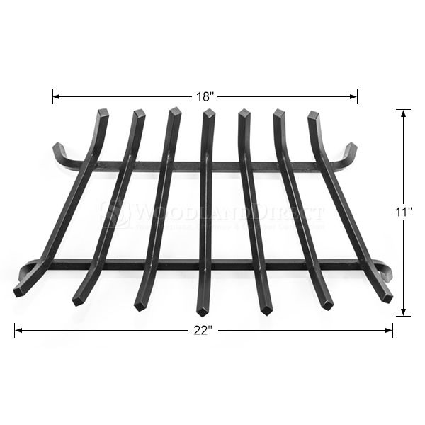 Oxford 1/2" Steel Zero Clearance Fireplace Grate - 22" image number 4
