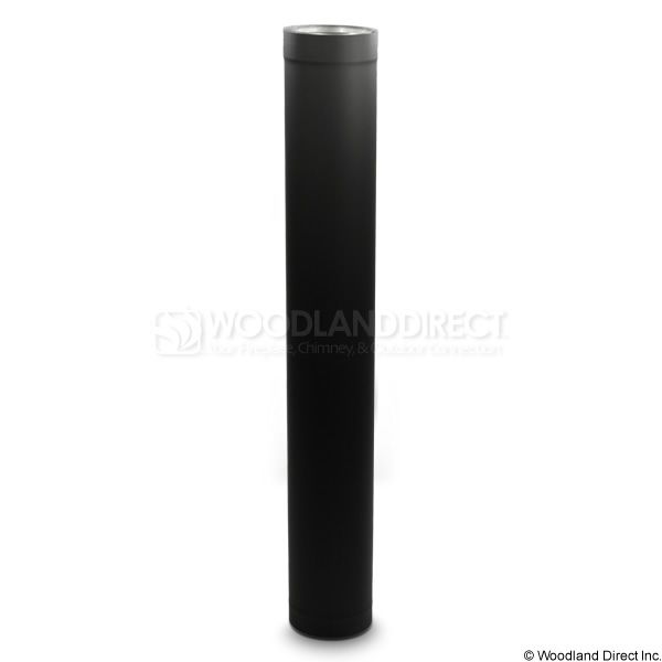 8" Diameter Champion Premium Double Wall Black Stove Pipe - 48"