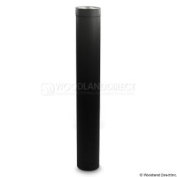 7" Premium Double Wall Black Stove Pipe - 48" length