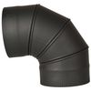 6" Diameter Champion Premium Single Wall Black Stove Pipe - 90º Fixed Elbow