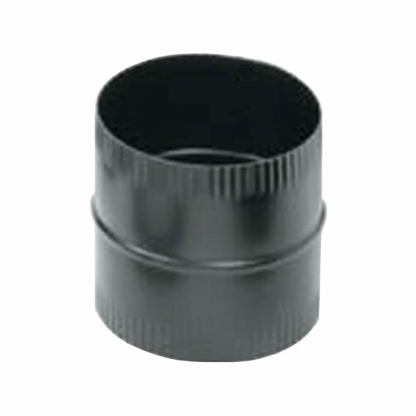 8" Diameter Champion Premium Single Wall Black Stove Pipe Male-Male Adapter