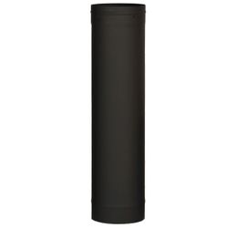 8" Premium Single Wall Black Stove Pipe - 48" length