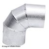 3" Diameter Champion Galvalume Outer 45 Degree Elbow