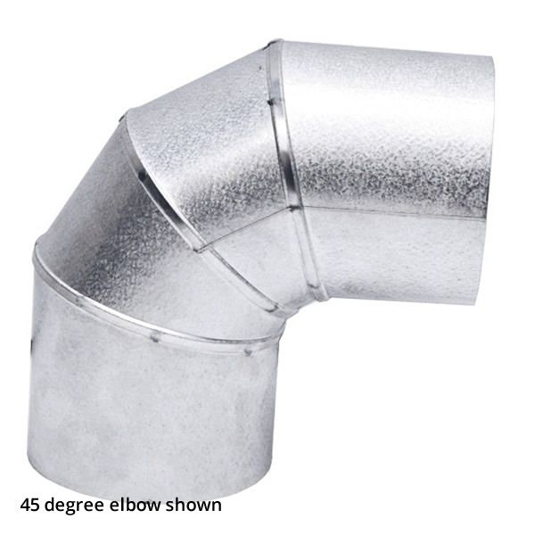 4" Diameter Champion Galvalume Outer 45 Degree Elbow image number 0