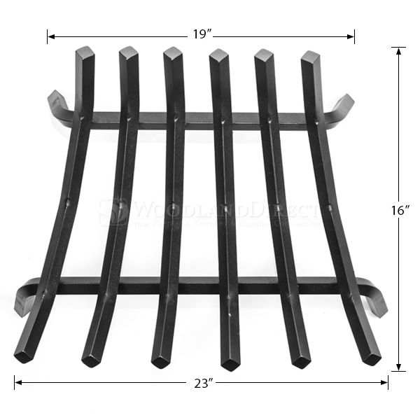 Stronghold Contoured Lifetime Fireplace Grate - 22"