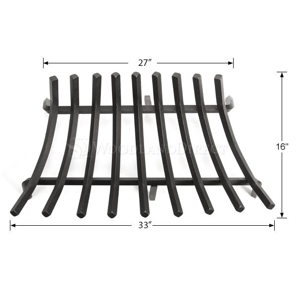 Stronghold Contoured Lifetime Fireplace Grate - 32"