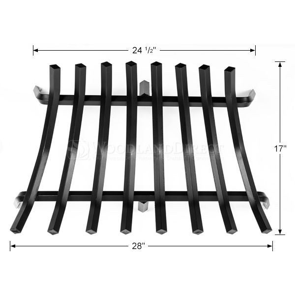 8-Bar Tapered Fireplace Grate - 28 1/2" image number 1