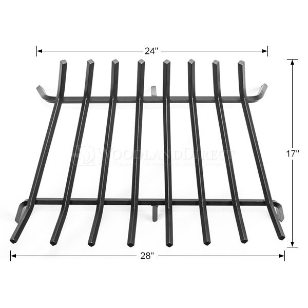Oxford 1/2" Steel Fireplace Grate - 28" image number 1