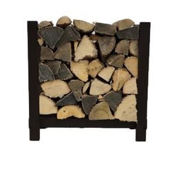 Woodhaven Black Indoor/Outdoor Firewood Rack - 2'