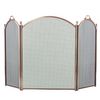 3-Panel Antique Brass Arched Fireplace Screen - 52" x 34"