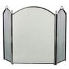 3-Panel Pewter Arched Fireplace Screen - 52" x 29"