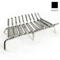 35" Lumino Stainless Steel Ember Lifetime Fireplace Grate