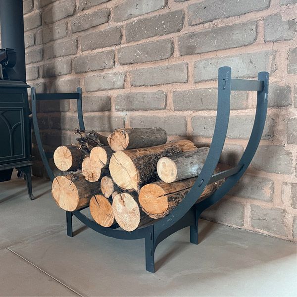 Iron outlet firewood rack