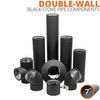 7" Champion Double Wall Black Stove Pipe Components