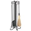 Heavy Weight Rustic Fireplace Tool Set - Bronze image number 0