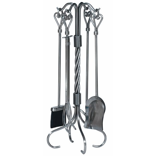 Wrought Iron Tool Set With Heart Handles - Pewter image number 0