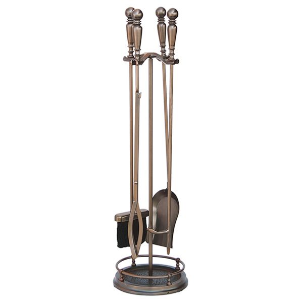 Venetian Bronze Fireplace Tool Set with Ball Handle image number 0