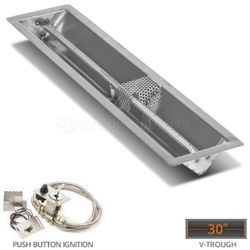 Linear Trough Drop-in Burner System - 30" Push Button