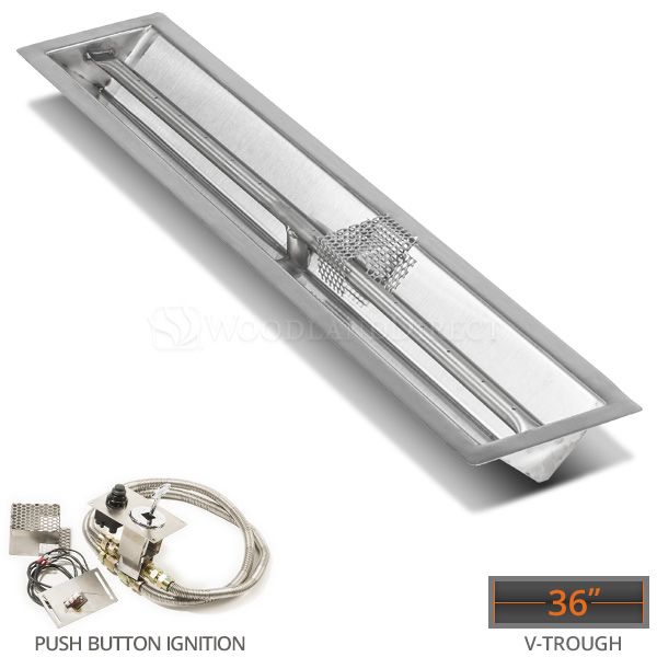 Linear Trough Drop-in Burner System - 36" Push Button