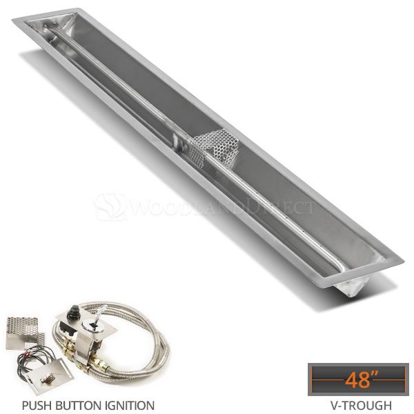 Linear Trough Drop-in Burner System - 48" Push Button image number 0