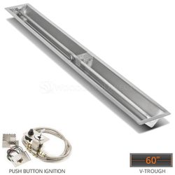 Linear Trough Drop-in Burner System - 60" Push Button
