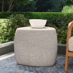 Britney Outdoor End Table Light Gray