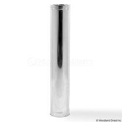 6" Ventis 304L Stainless Steel Chimney Pipe - 48" length