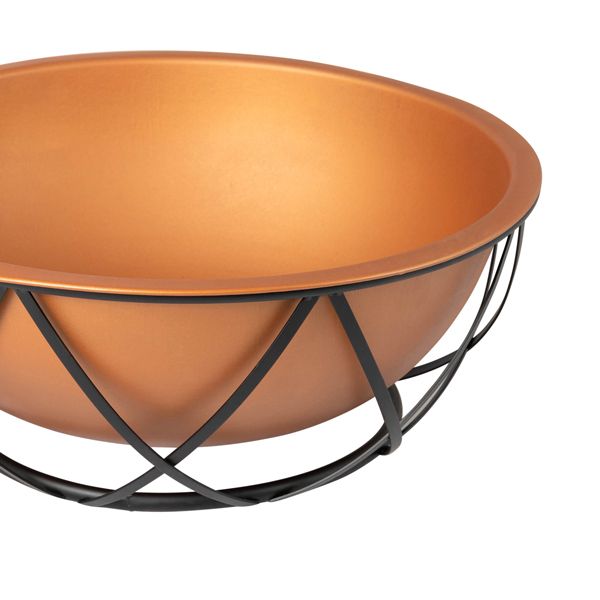 Barzelonia Round Copper Wood Burning Fire Pit