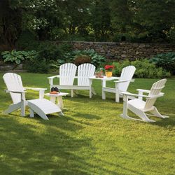 Seaside Casual 7 Piece Adirondack Shellback Conversational Set