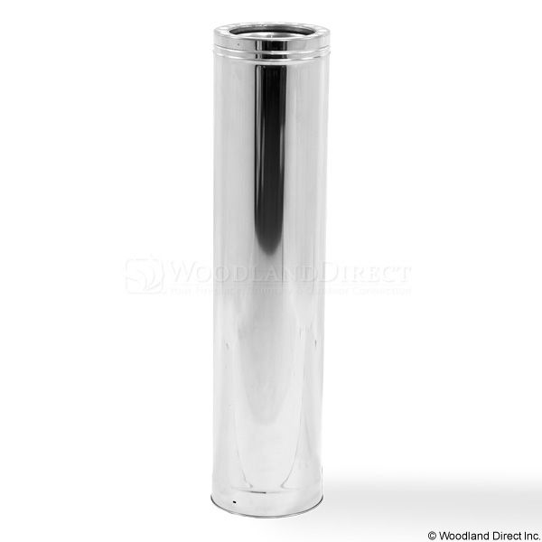 8" Ventis 304L Stainless Steel Chimney Pipe - 36" length image number 0