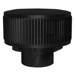 8" Diameter Superior Round Top with Louvers - Black