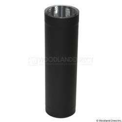 8" Premium Double Wall Black Stove Pipe - 24" length