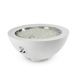 Cove Round White Manual Ignition Fire Bowl - 42"