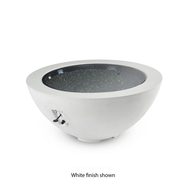 Cove Round White Manual Ignition Fire Bowl - 42"