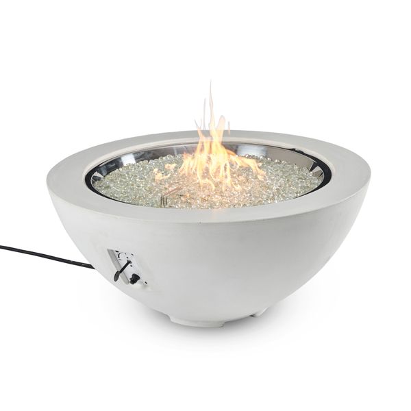 Cove Round White Manual Ignition Fire Bowl - 42"